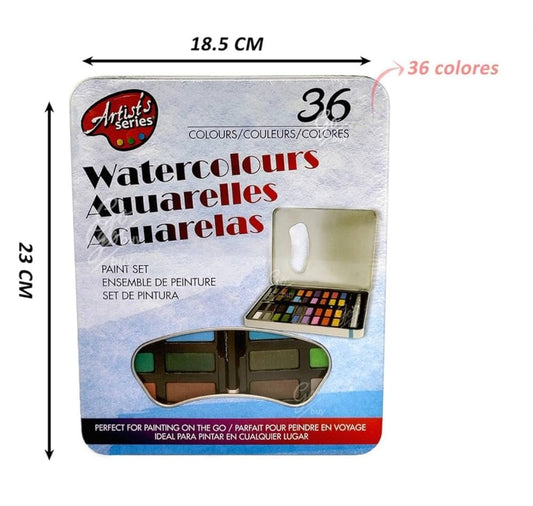 ٣٦ لون مائي مع فراشي