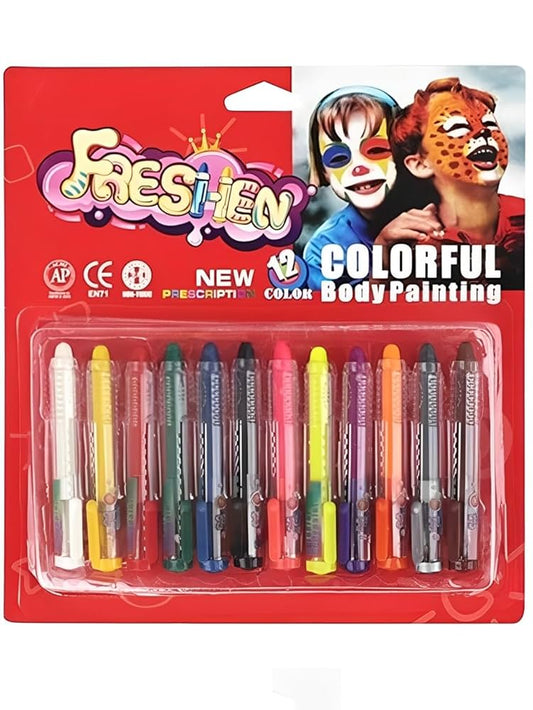 طقم تلوين الجسم والوجه للأطفال – 12 لون