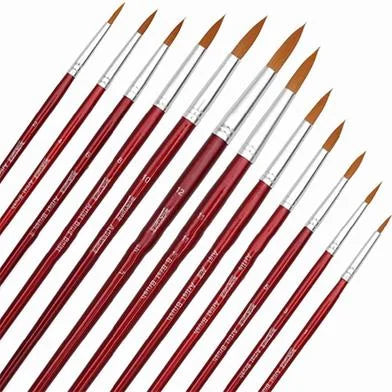 فراشي دائرية مبوزة برأس مدبب 12 حجم مختلف