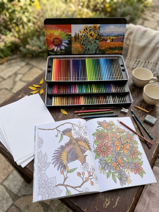 دفتر مانديلا ٢٠٠ رسمة + ١٢٠ لون خشب