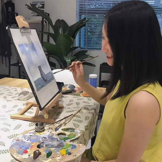 🎨 ستاند رسم صغير – خشب الزان