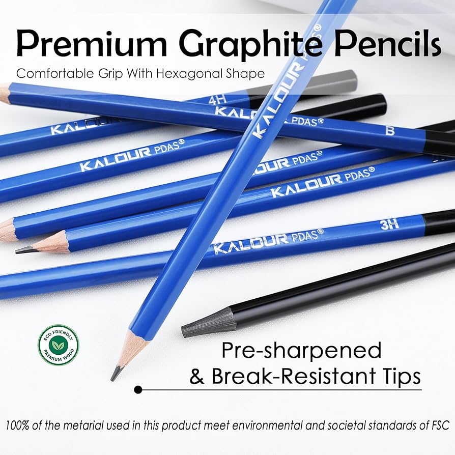 طقم فحم ٣٦ قطعة + دفتر سكتش هدية