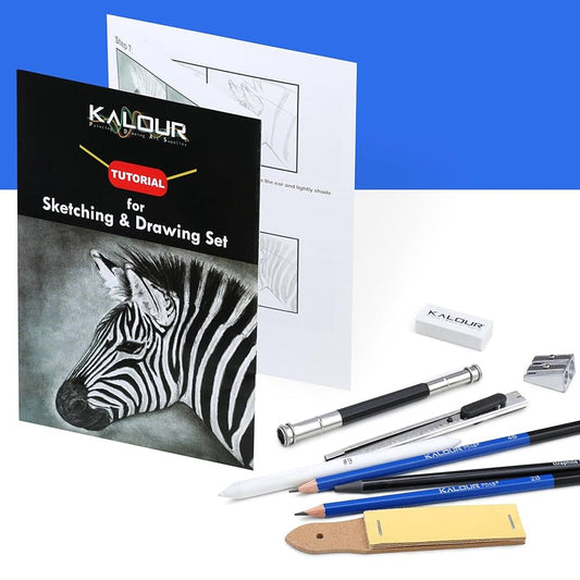 طقم فحم ٣٦ قطعة + دفتر سكتش هدية