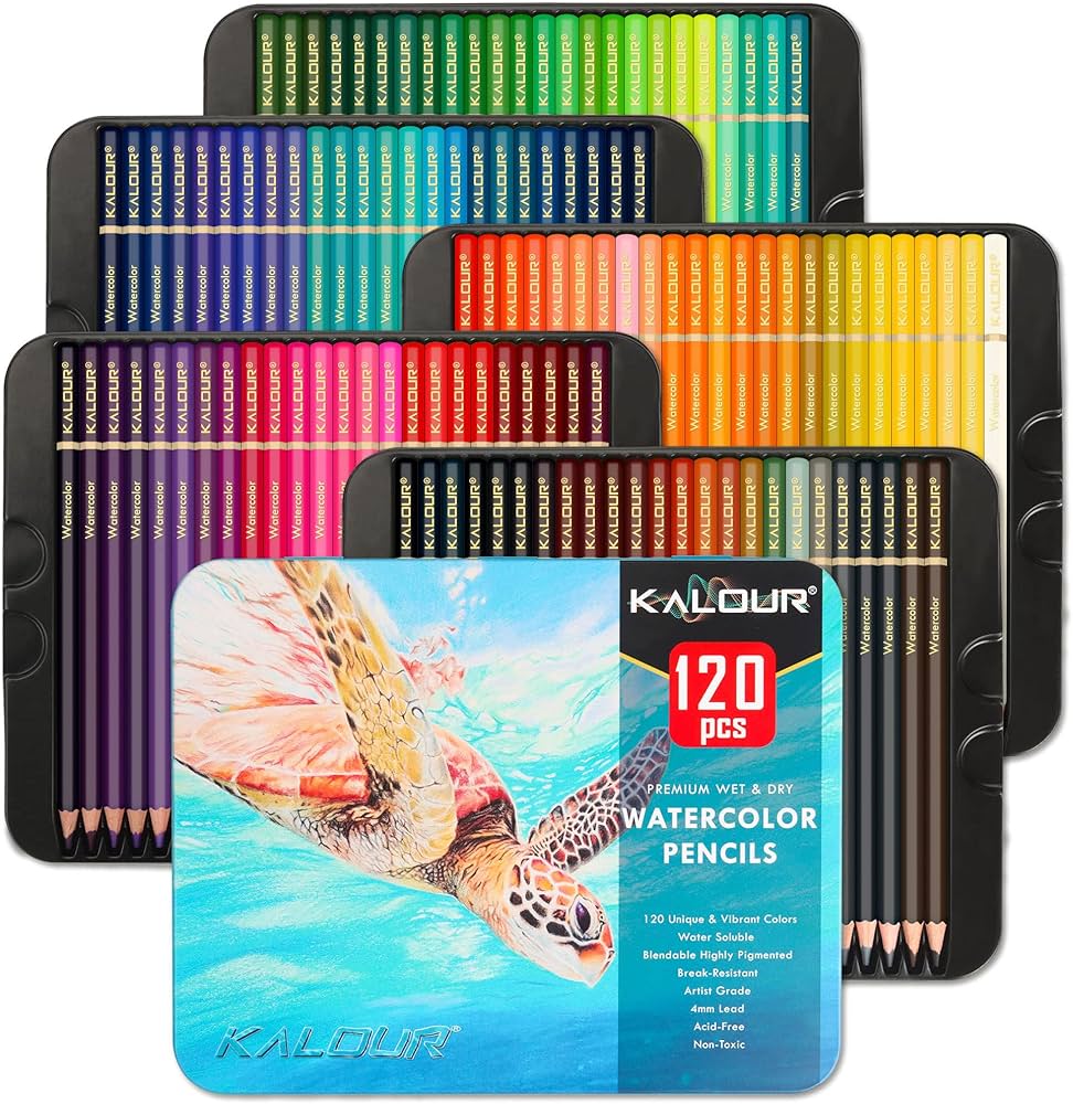 طقم أقلام Watercolor – 120 لون مع تأثير مائي مذهل