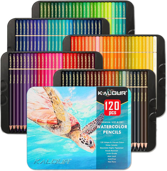 طقم أقلام Watercolor – 120 لون مع تأثير مائي مذهل