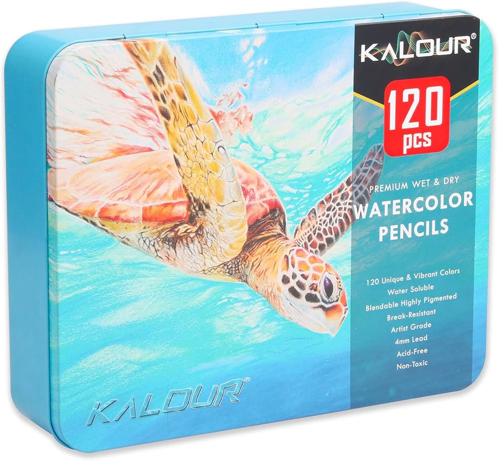 طقم أقلام Watercolor – 120 لون مع تأثير مائي مذهل