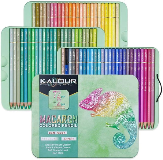 ٧٢ لون خشبي الوان فاتحة + ٢ اقلام دمج