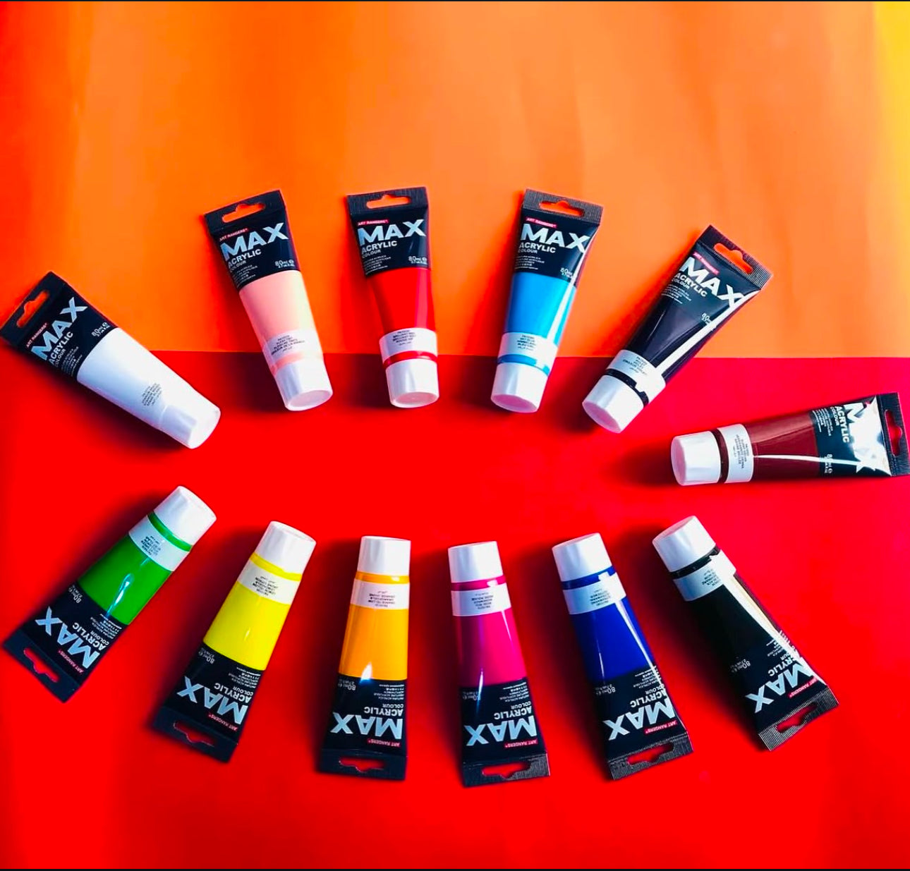 artist acrylic color 12pc -80ml