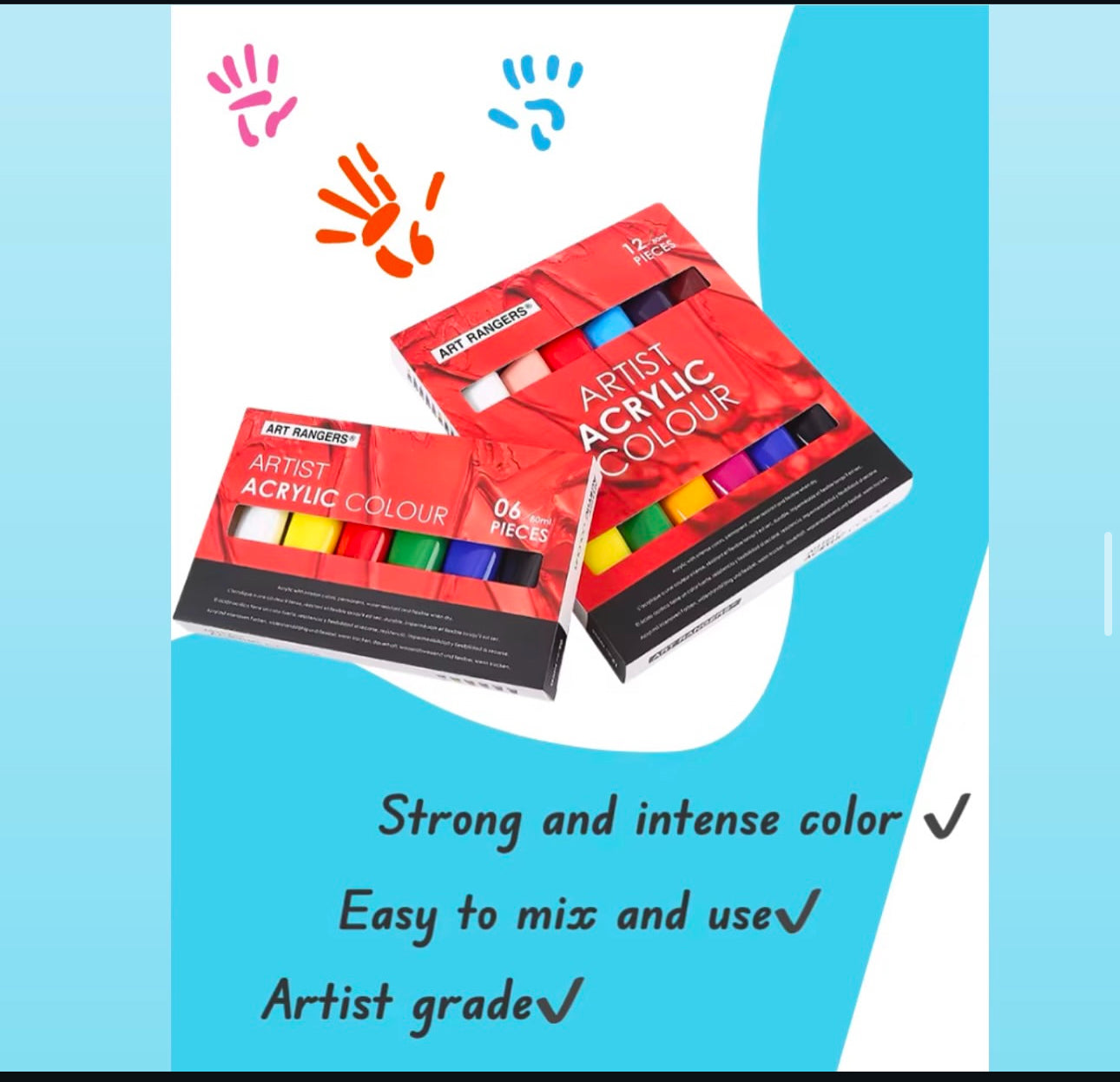 artist acrylic color 6pcs - 80 ml