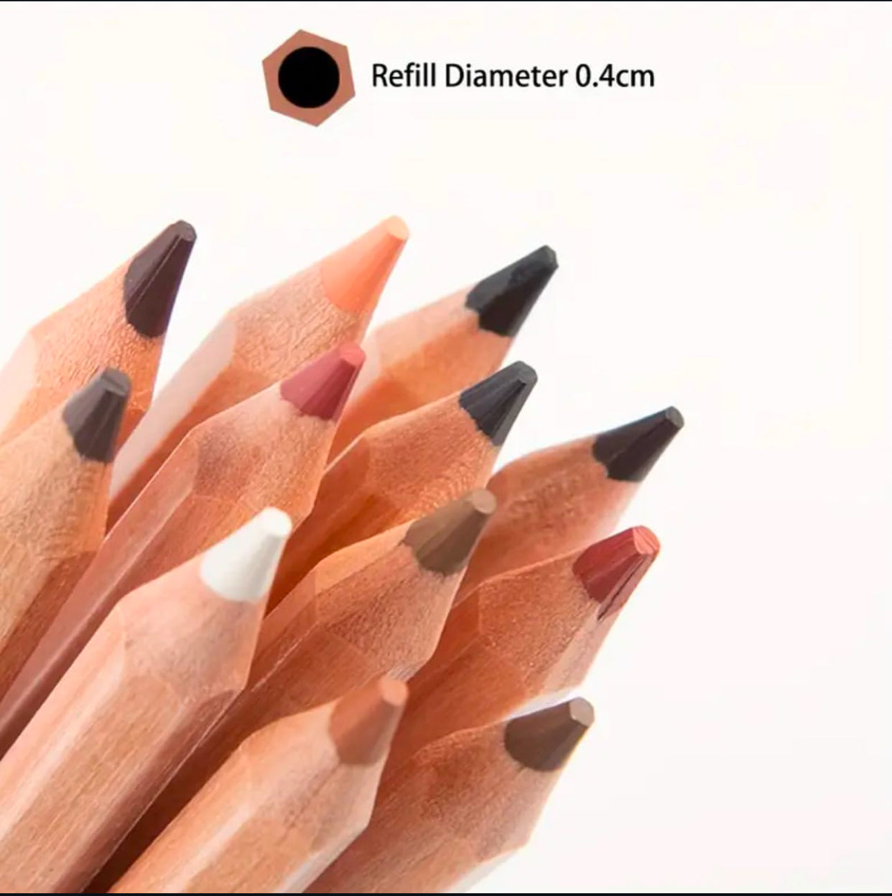 12 skin colour pencils