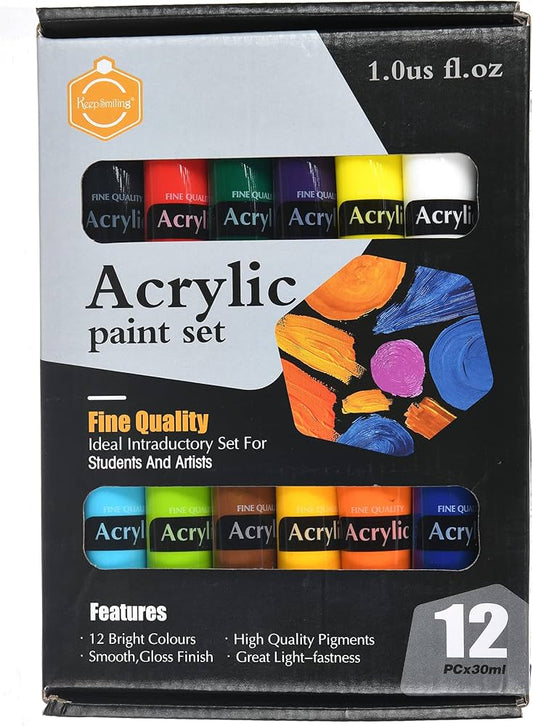 Acrylic paint set 12pc- 30ml