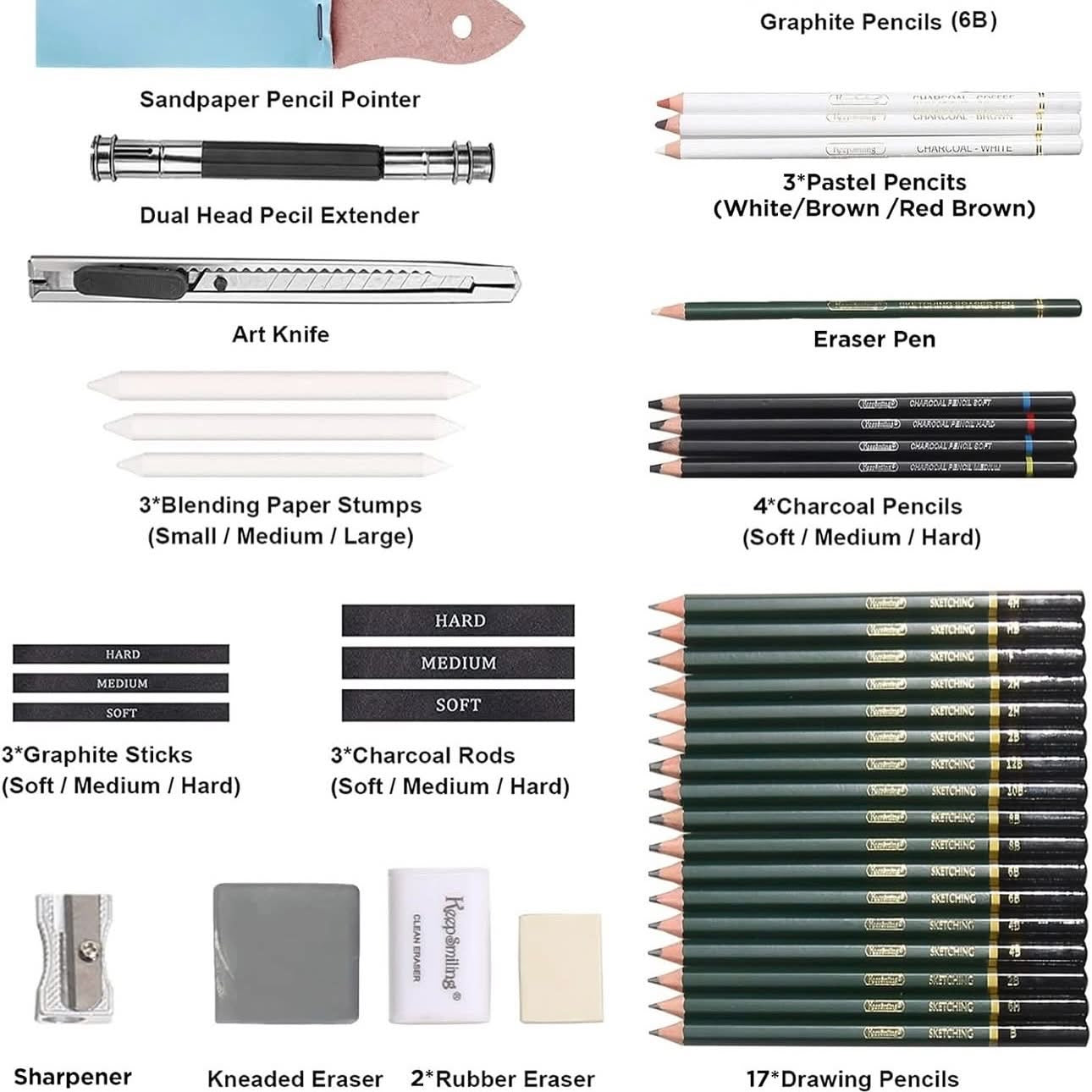 مجموعة رسم احترافية مكونة من 42 قطعة 