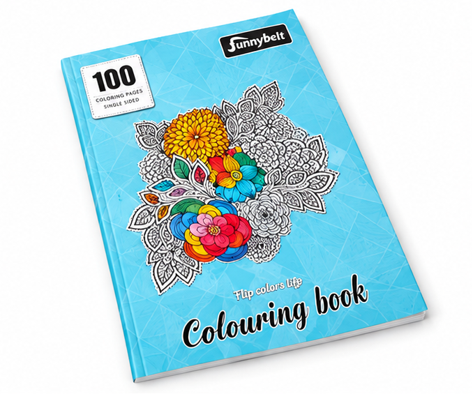 دفتر مانديلا الفصول الاربعة 100 رسمة للتلوين | مع هدية 12 لون خشب