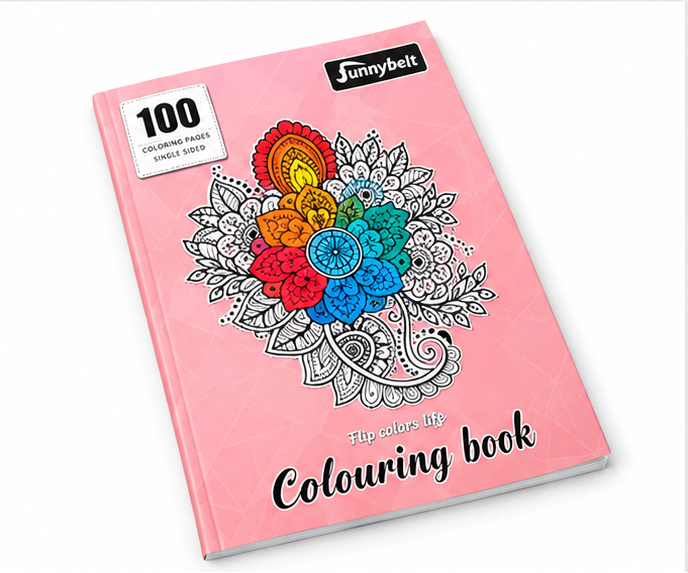 دفتر مانديلا الفصول الاربعة 100 رسمة للتلوين | مع هدية 12 لون خشب